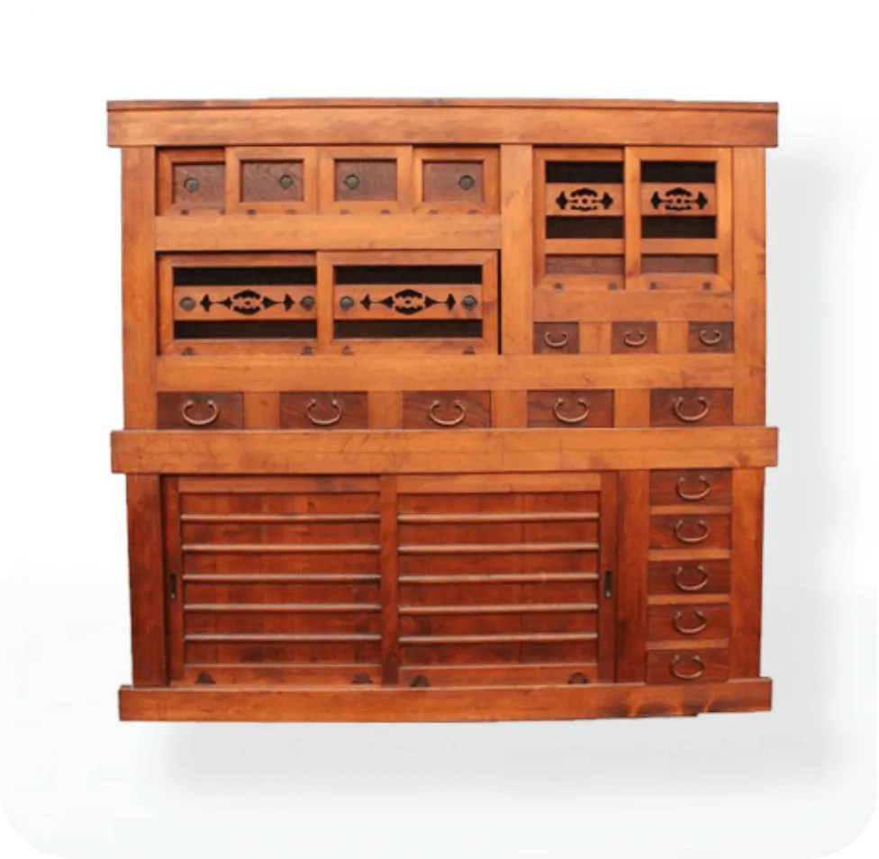 近江一間自然色水屋箪笥