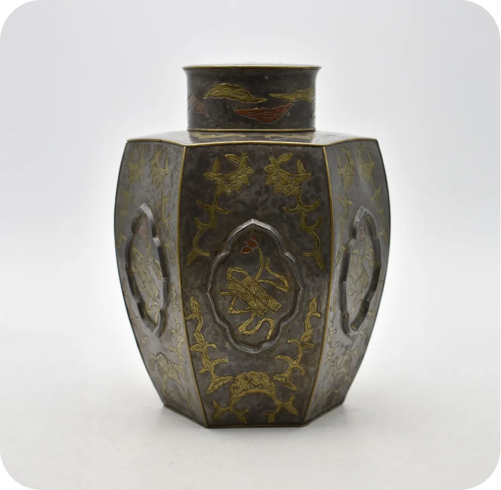 二代 諏訪蘇山純銀火屋 青磁袴腰香炉