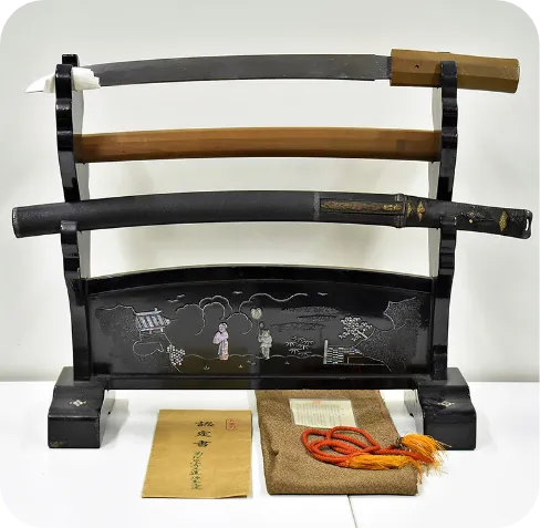 時代日本刀脇差菊紋近江守久道源耒久次銘