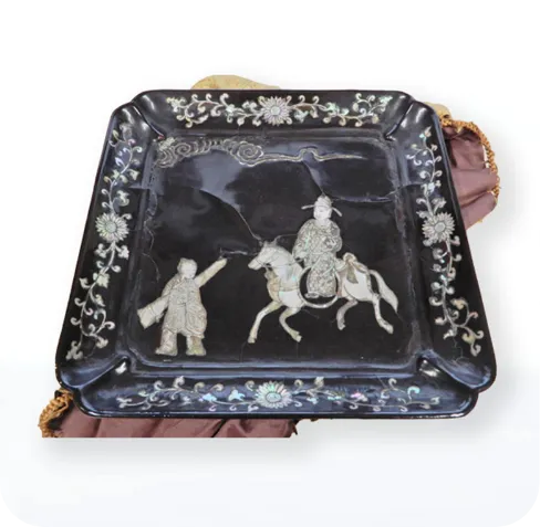 時代 唐物螺鈿菓子皿